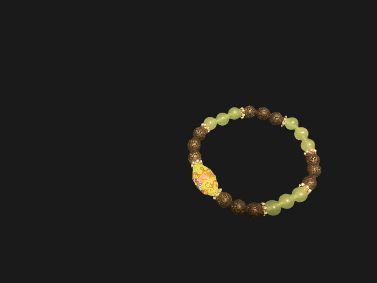 Jade Lava Dragon Harmony Balance Crystal Bracelet