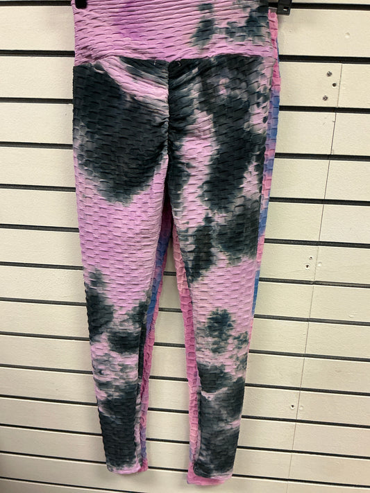 Pink blue, purple and black spandex