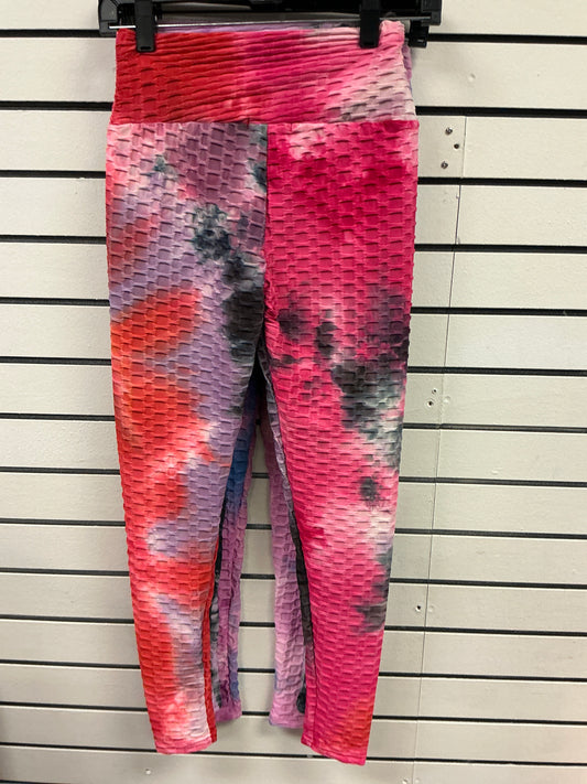 Pink is red black tie-dye pants spandex
