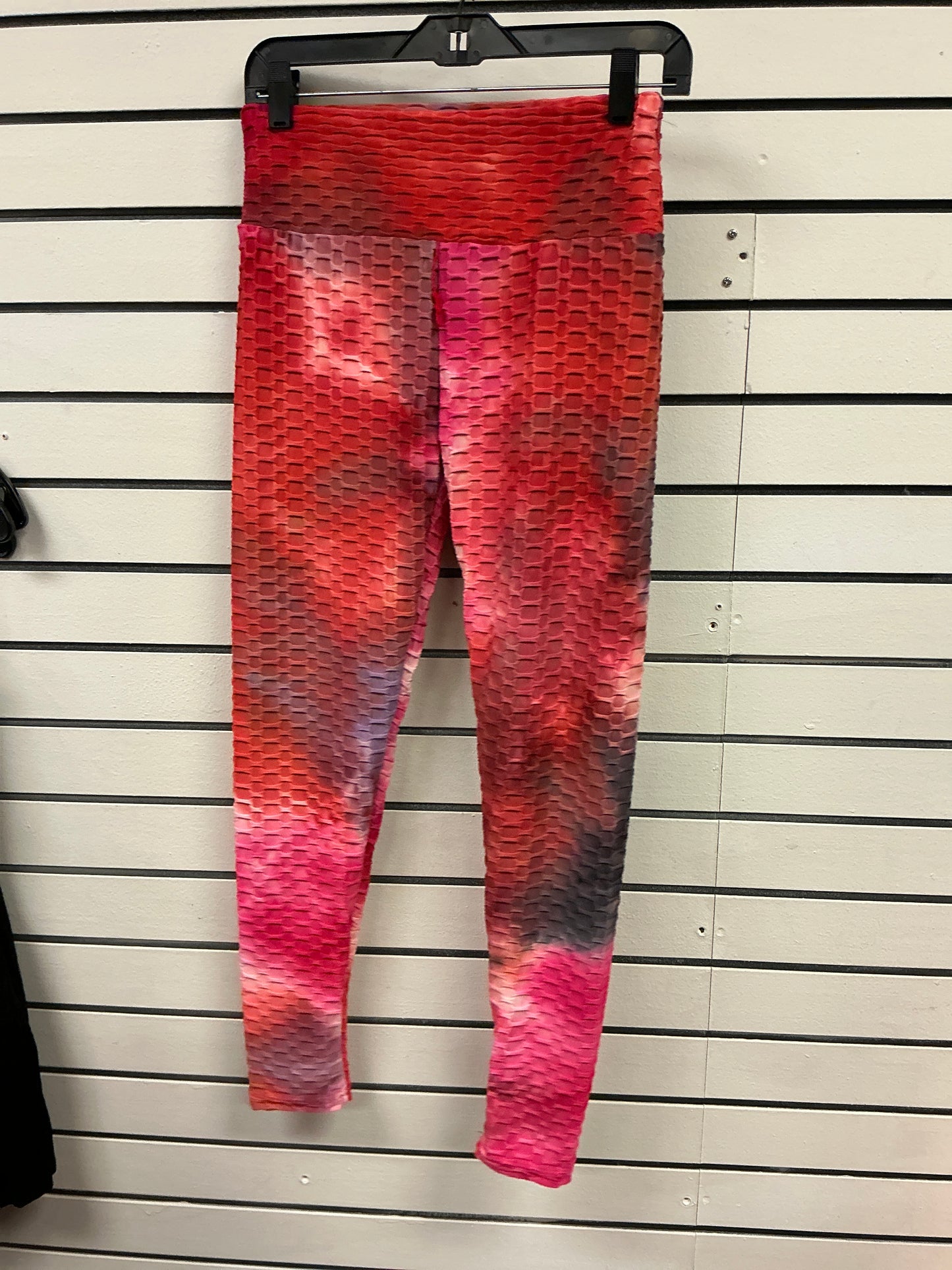 Pink is red black tie-dye pants spandex