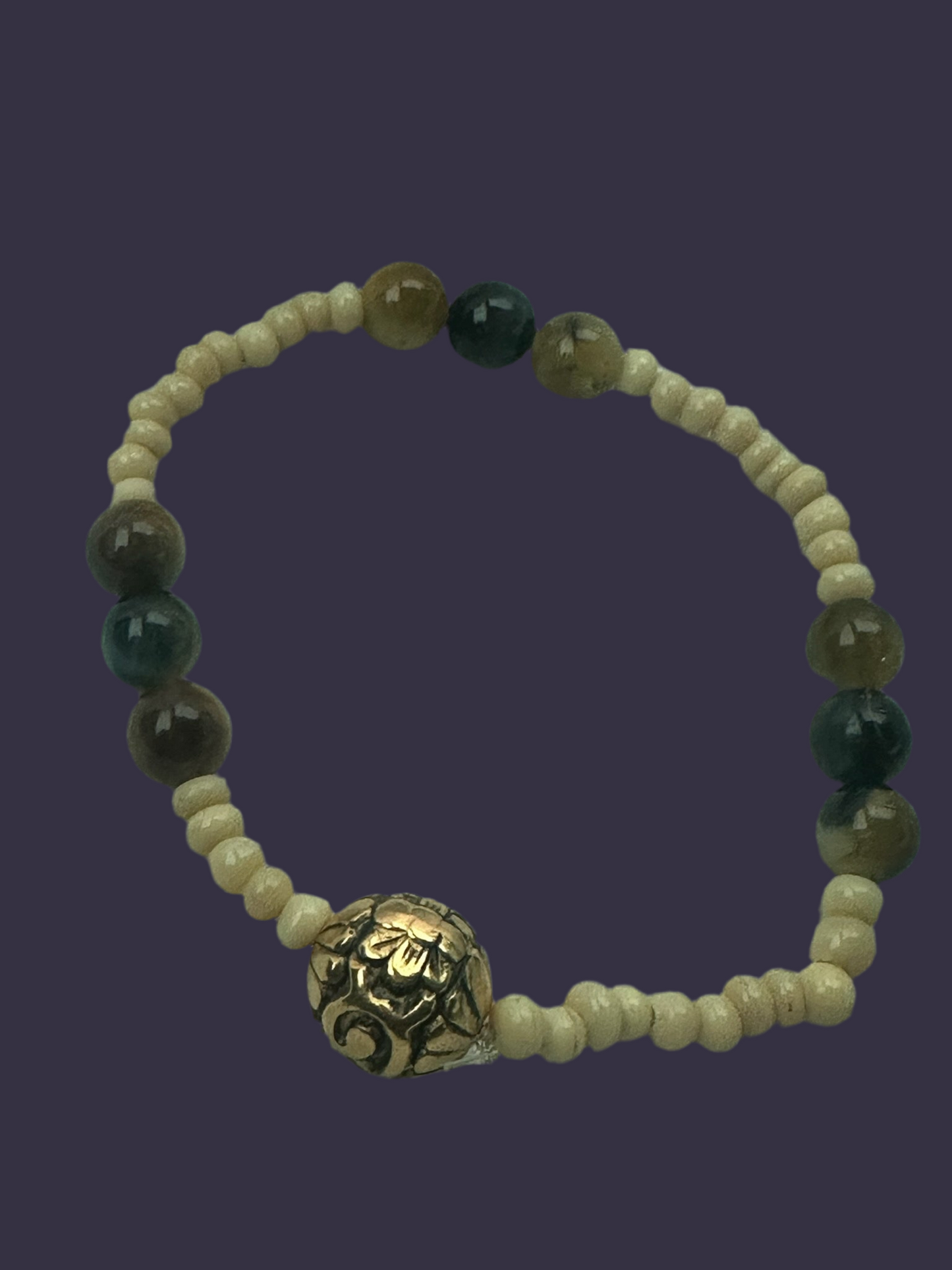 Multi tiger, eyes bracelet, custom design natural bone &Copper design bead