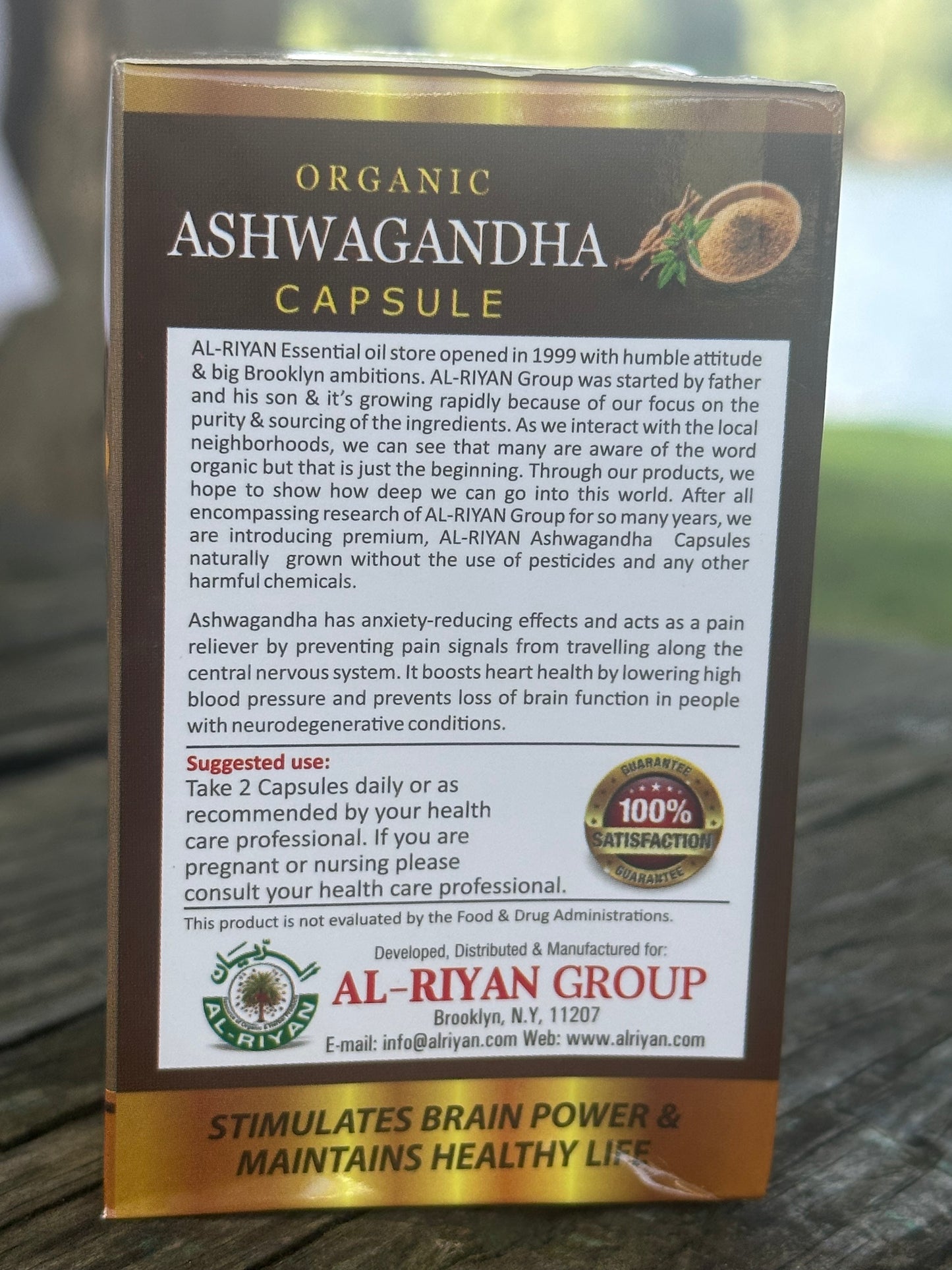 AL-RIYAN Organic Ashwagandha Capsules