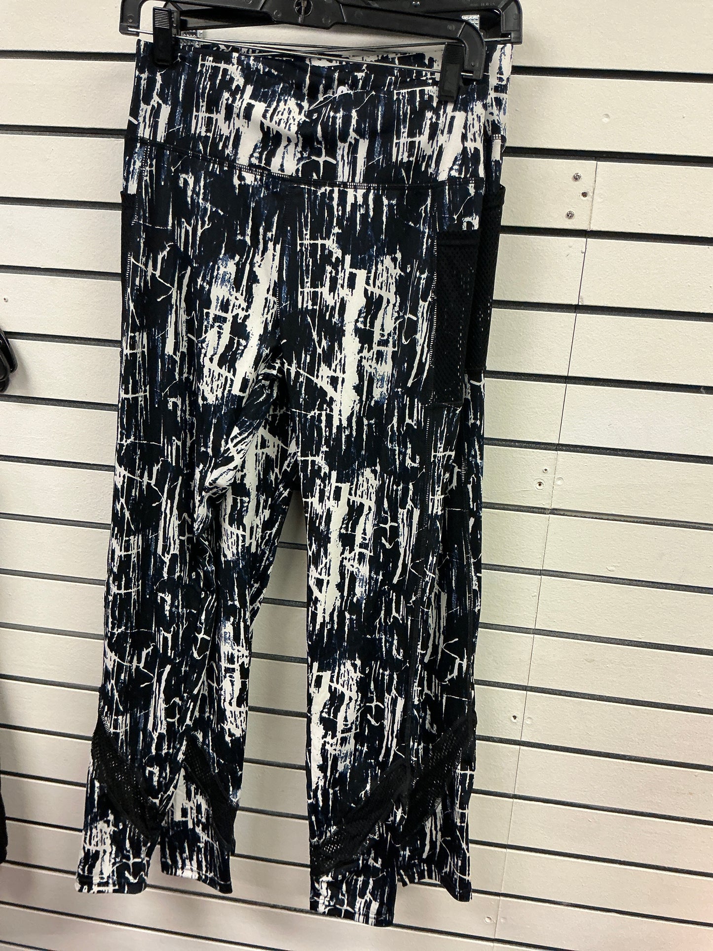 Royal blue, white and black workout pants