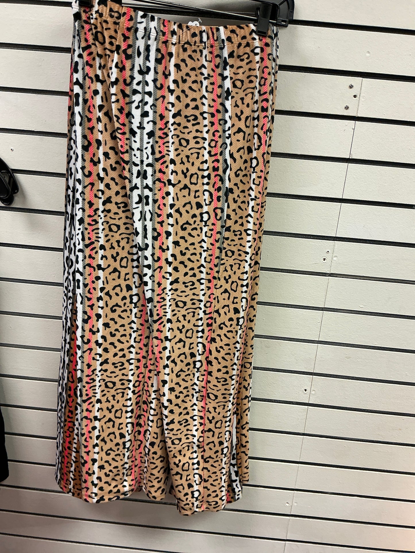 Cheetah print stripe pajama pants, comfy